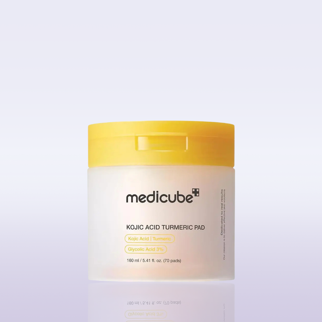 Medicube Kojic Acid Turmeric Clarifying Toner Pads dark spot brightening Korean pads