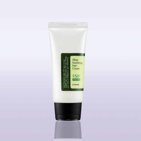 COSRX Aloe Soothing Sun Cream SPF 50+ PA+++ aloe vera calming Korean sensitive sunscreen