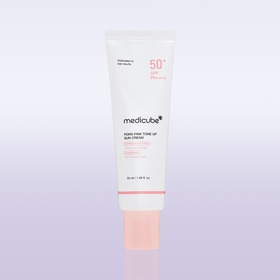 Medicube PDRN Pink Tone-Up Sun Cream SPF 50+ brightening UV protection Korean sunscreen