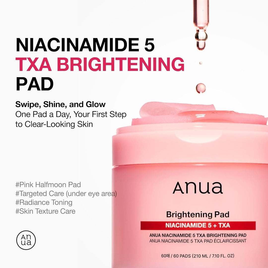 Anua Niacinamide 5 TXA Toner Pads – Hydrating Facial Pad for Daily Care, Under-E
